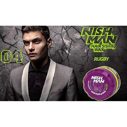 Nish Man Styling Wax Rugby 04 Pomada Fijacion De Cabello