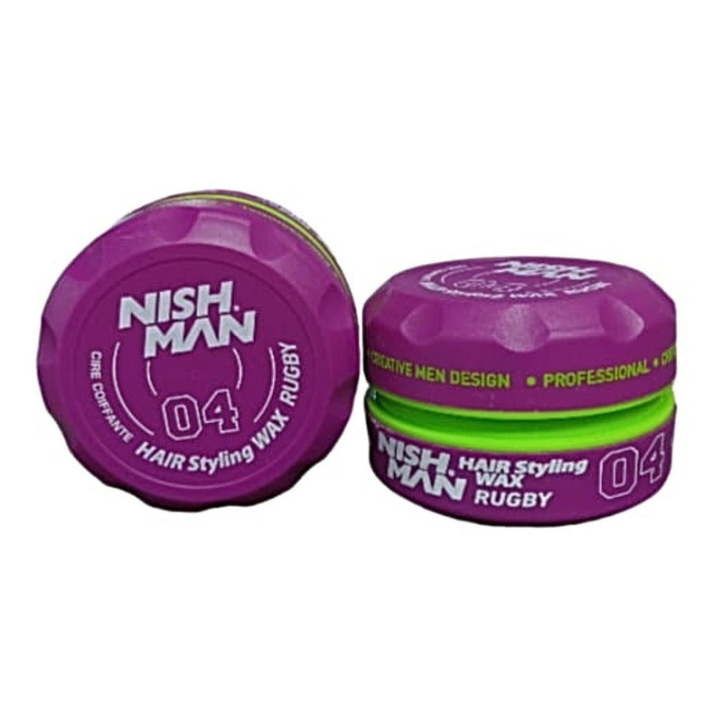 Nish Man Styling Wax Rugby 04 Pomada Fijacion De Cabello