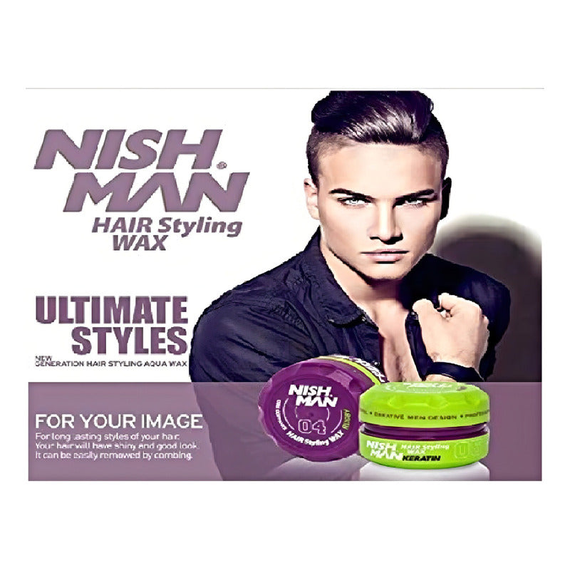 Nish Man Styling Wax Rugby 04 Pomada Fijacion De Cabello